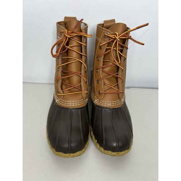 LL Bean Boots Duck Lace Up Classic Rain Work Leather Brown Women’s Size 6 - Picture 2 of 9